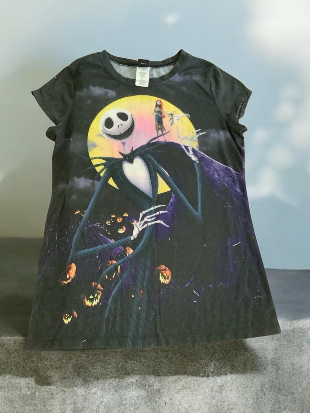Disney Black Jack Skellington and Moon Graphic Tee